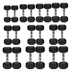 Hex Dumbbell Set 10 Pairs with A10 Tree Rack