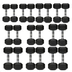 Hex Dumbbell Set 10 Pairs with A10 Tree Rack