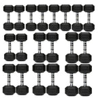 Hex Dumbbell Set 10 Pairs with A10 Tree Rack