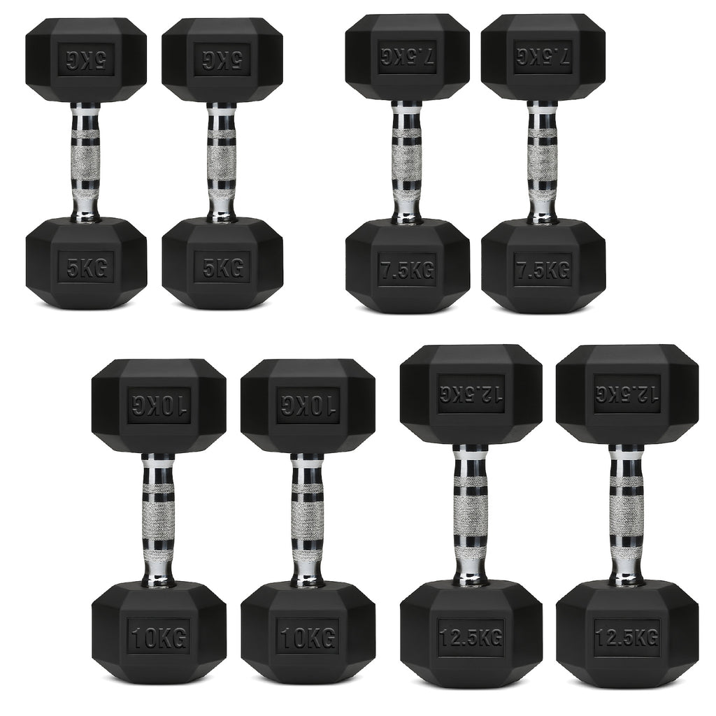 Hex Dumbbell Set 4 Pair with A5 Tier Rack