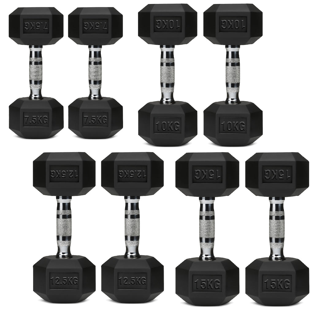Hex Dumbbell Set 4 Pair with A5 Tier Rack