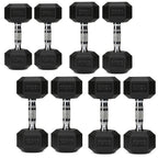 Hex Dumbbell Set 4 Pair with A5 Tier Rack