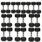 Hex Dumbbell Set 10 Pairs with A10 Tree Rack