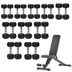 Hex Dumbbell Set 10 Pairs with A10 Tree Rack