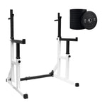 Heavy Duty Squat Rack Black & White | HomeGymDeals UK