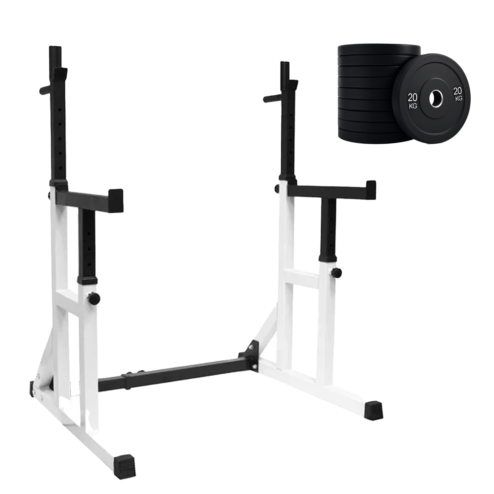 Heavy Duty Squat Rack Black & White
