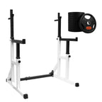 Heavy Duty Squat Rack Black & White | HomeGymDeals UK