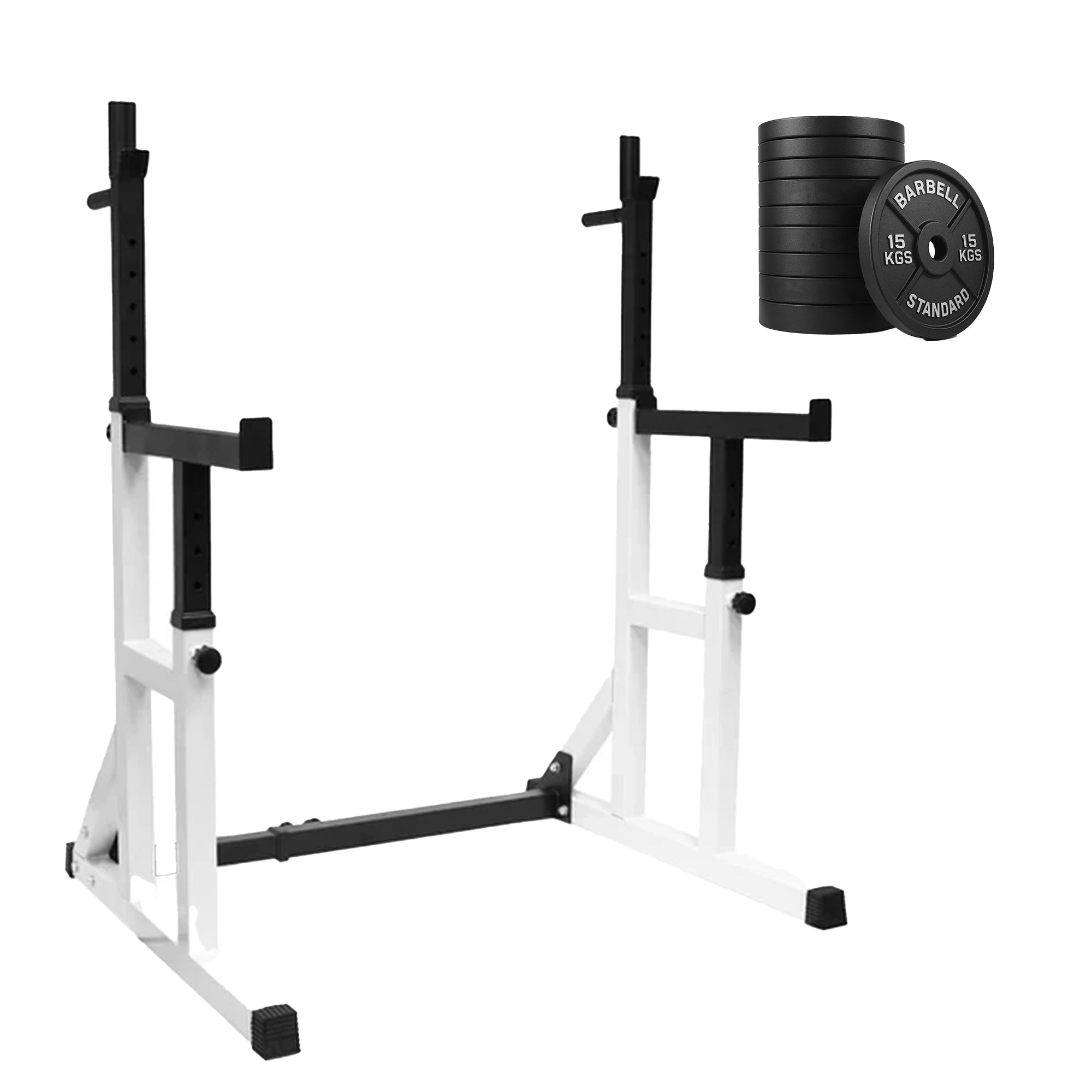 Heavy Duty Squat Rack Black & White