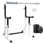 Heavy Duty Squat Rack Black & White | HomeGymDeals UK