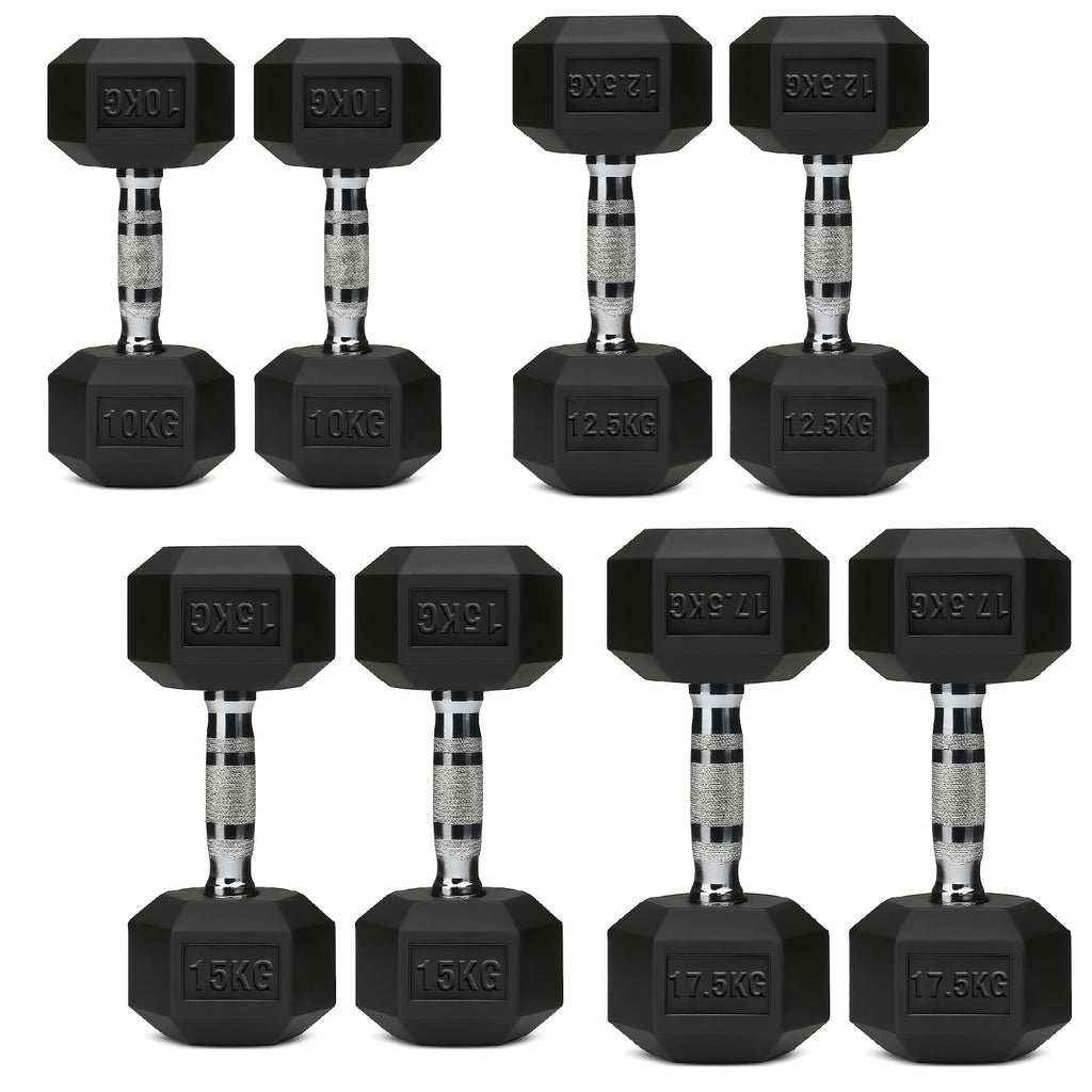 Hex Dumbbell Set 4 Pair with A5 Tier Rack