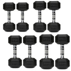 Hex Dumbbell Set 4 Pair with A5 Tier Rack