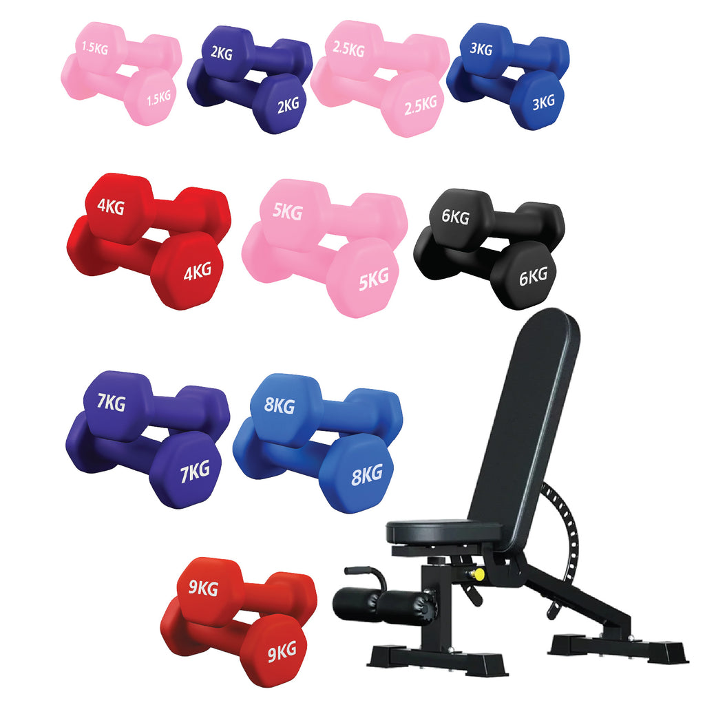 Neoprene Dumbbell 10 Tree Rack