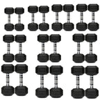 Hex Dumbbell Set 10 Pairs with A10 Tree Rack