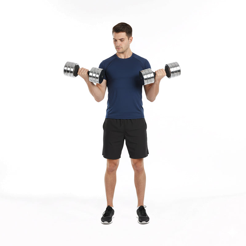 Adjustable Dumbbells Pair 2.5–10kg – Compact 3-in-1 Weights for Home Gym