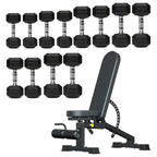 Hex Dumbbell Set – 6 Pairs with A6 Tree Rack in UK