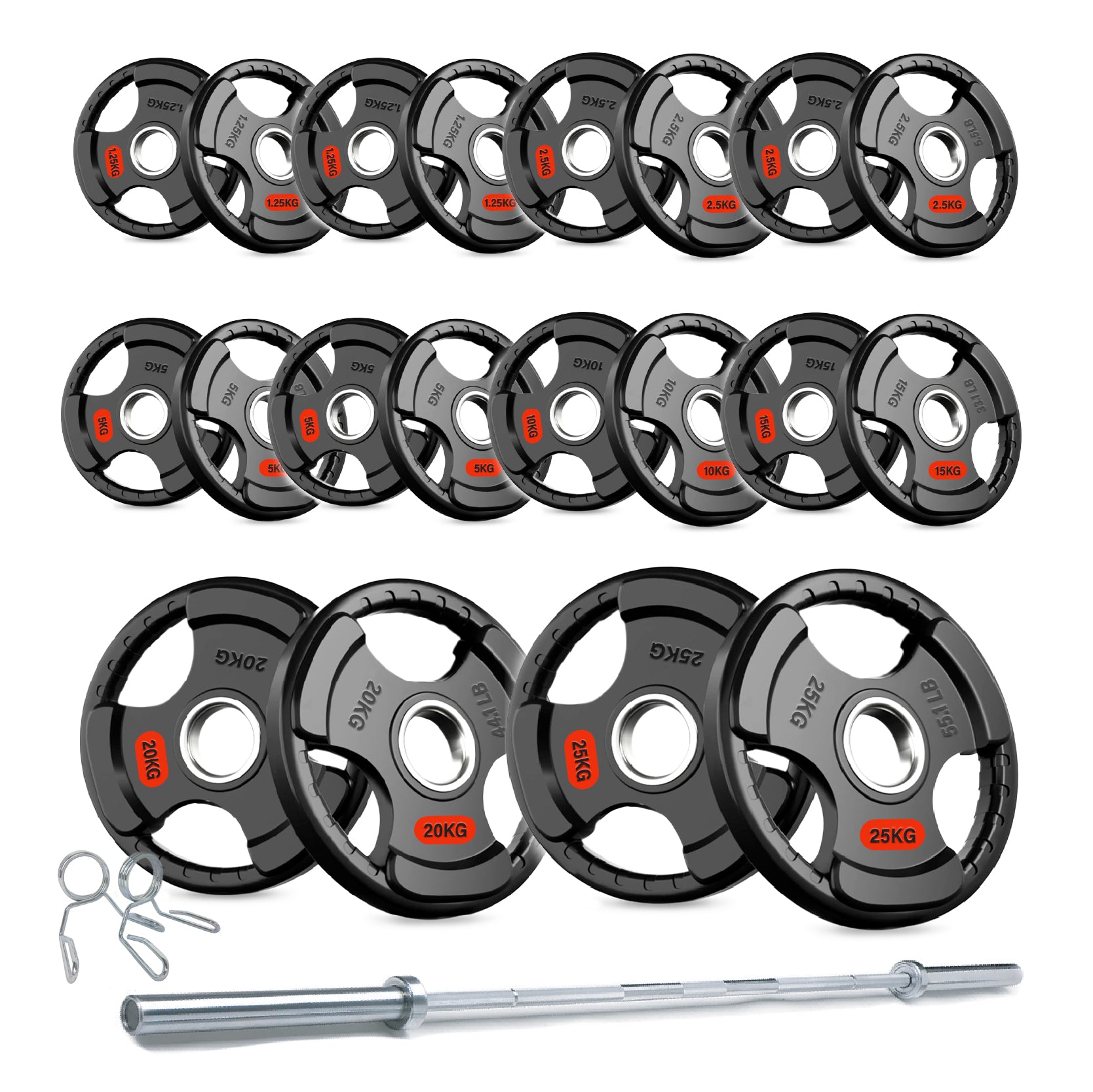 Tri Grip Cast Iron Weight Plates | 1.25kg to 25kg in UK