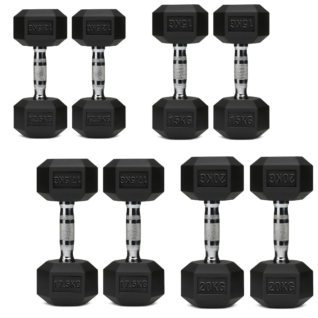 Hex Dumbbell Set 4 Pair with A5 Tier Rack