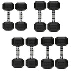 Hex Dumbbell Set 4 Pair with A5 Tier Rack