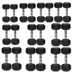 Hex Dumbbell Set 10 Pairs with A10 Tree Rack