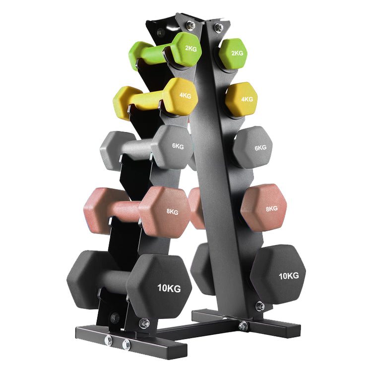 Neoprene Dumbbell Set (Pairs 0.5–10 kg) | Non-Slip Hex Dumbbell Weights UK