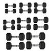 Hex Dumbbell Pairs – Rubber Hex Dumbbells for Home Gym
