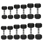 Hex Dumbbell Set – 6 Pairs with A6 Tree Rack in UK