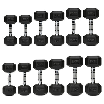 6 Tier Hex Dumbbell Tree Rack – Storage Rack for Hex Dumbbells & Rubber Dumbbell Sets