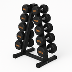 Round Hex Dumbbells – Rubber-Coated Free Weights, Pairs & Sets
