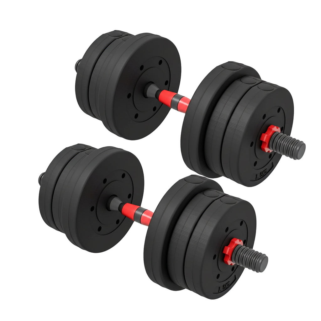 Adjustable Dumbbells & Barbell Set (20 kg / 25 kg / 30 kg) – 2-in-1 Home Gym Free Weights