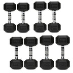 Hex Dumbbell Set 4 Pair with A5 Tier Rack