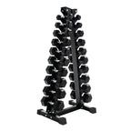 Hex Dumbbell Set 10 Pairs with A10 Tree Rack
