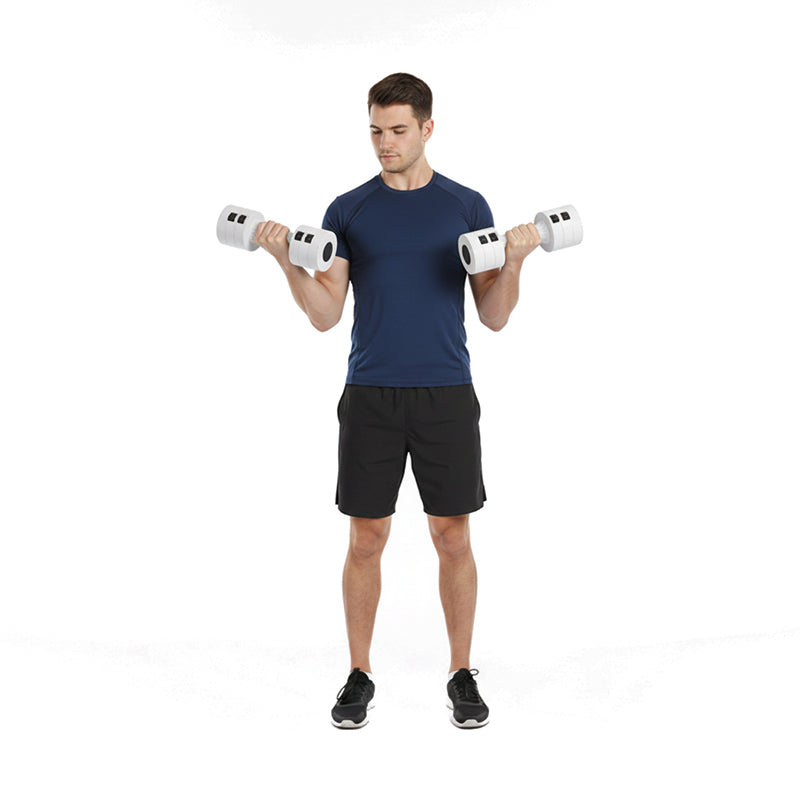 Adjustable Dumbbells Pair 2.5–10kg – Compact 3-in-1 Weights for Home Gym