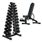Hex Dumbbell Set 10 Pairs with A10 Tree Rack