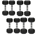 Hex Dumbbell Set 4 Pair with A5 Tier Rack