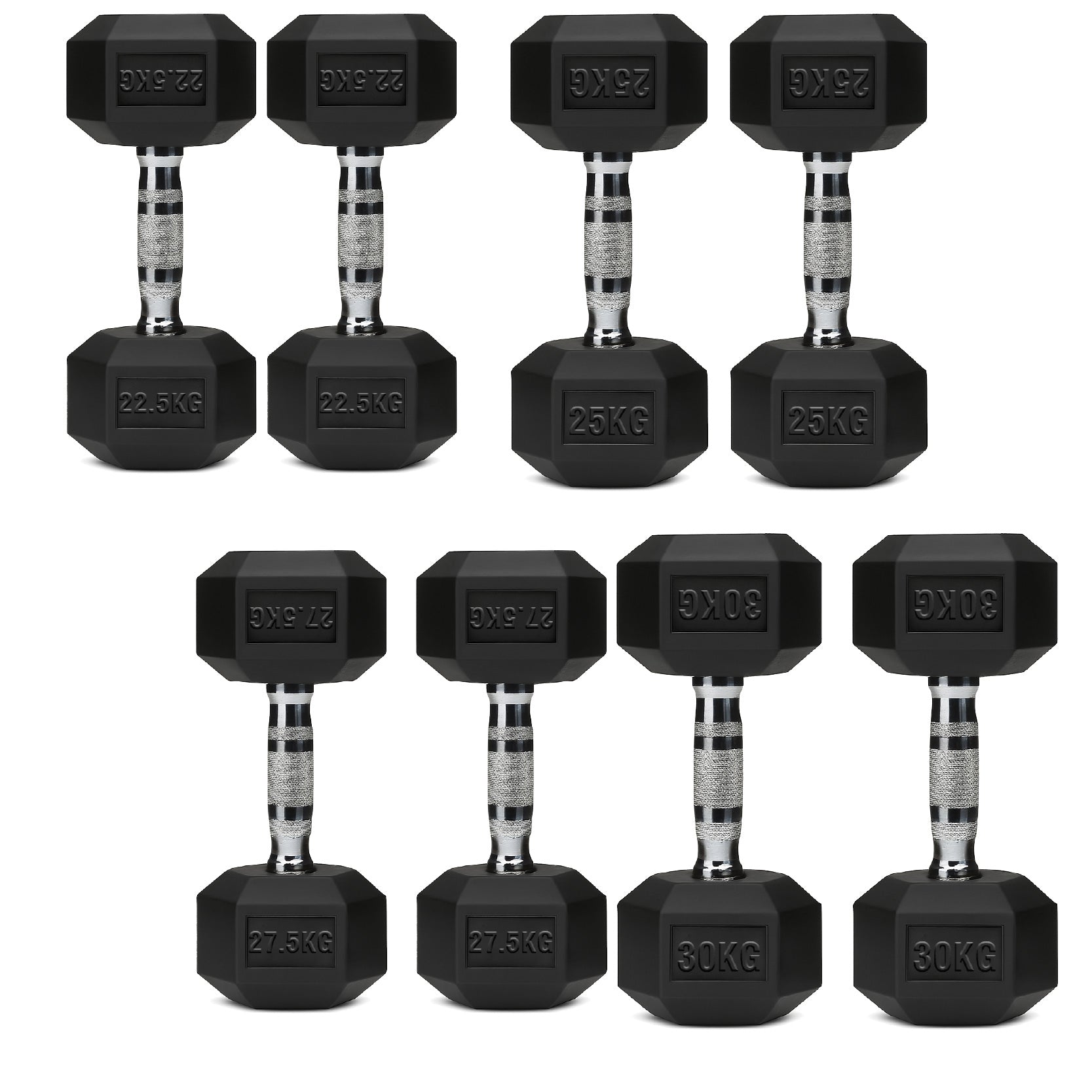 Hex Dumbbell Set 4 Pair with A5 Tier Rack