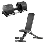 Adjustable Dumbbell 45kg – Quick Dial Round Weight for Home Gym Training