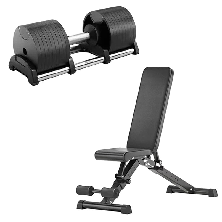 Adjustable Dumbbells 40kg & 50kg – Quick Dial Round Weights for Home Gym