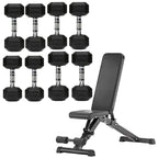 Hex Dumbbell Set 4 Pair with A5 Tier Rack