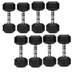 Hex Dumbbell Set 4 Pair with A5 Tier Rack