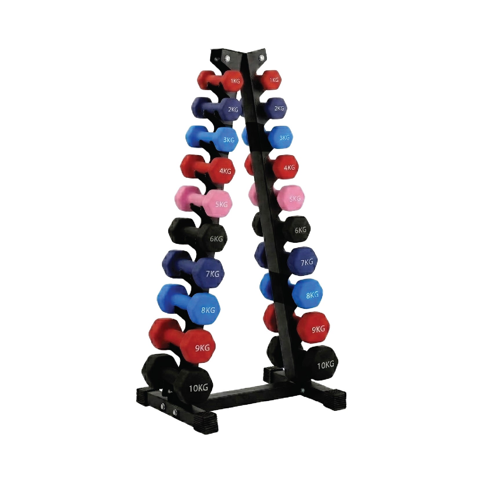 Neoprene Dumbbell 10 Tree Rack