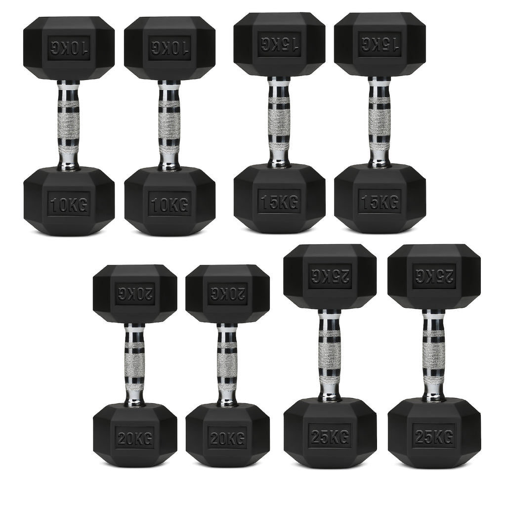 Hex Dumbbell Set 4 Pair with A5 Tier Rack