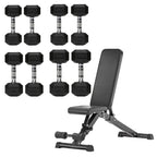 Hex Dumbbell Set 4 Pair with A5 Tier Rack