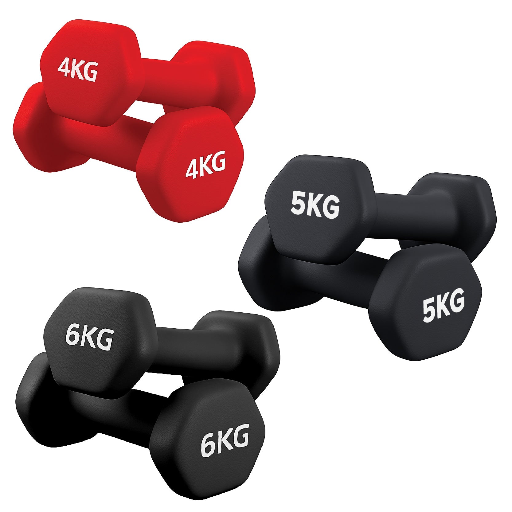 3 Tier Neoprene Hex Dumbbell Tree Rack – Heavy Duty Dumbbell Storage Rack for Home Gym