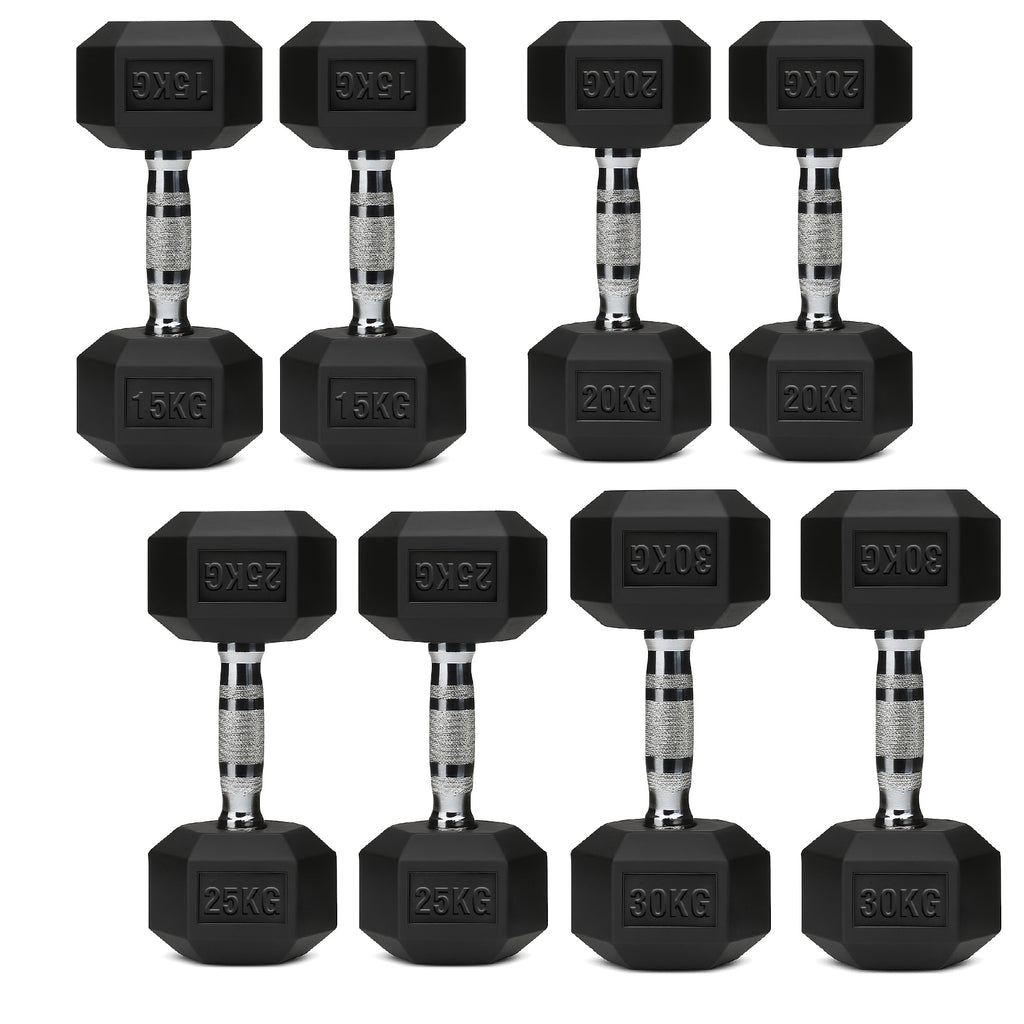 Hex Dumbbell Set 4 Pair with A5 Tier Rack