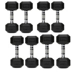 Hex Dumbbell Set 4 Pair with A5 Tier Rack