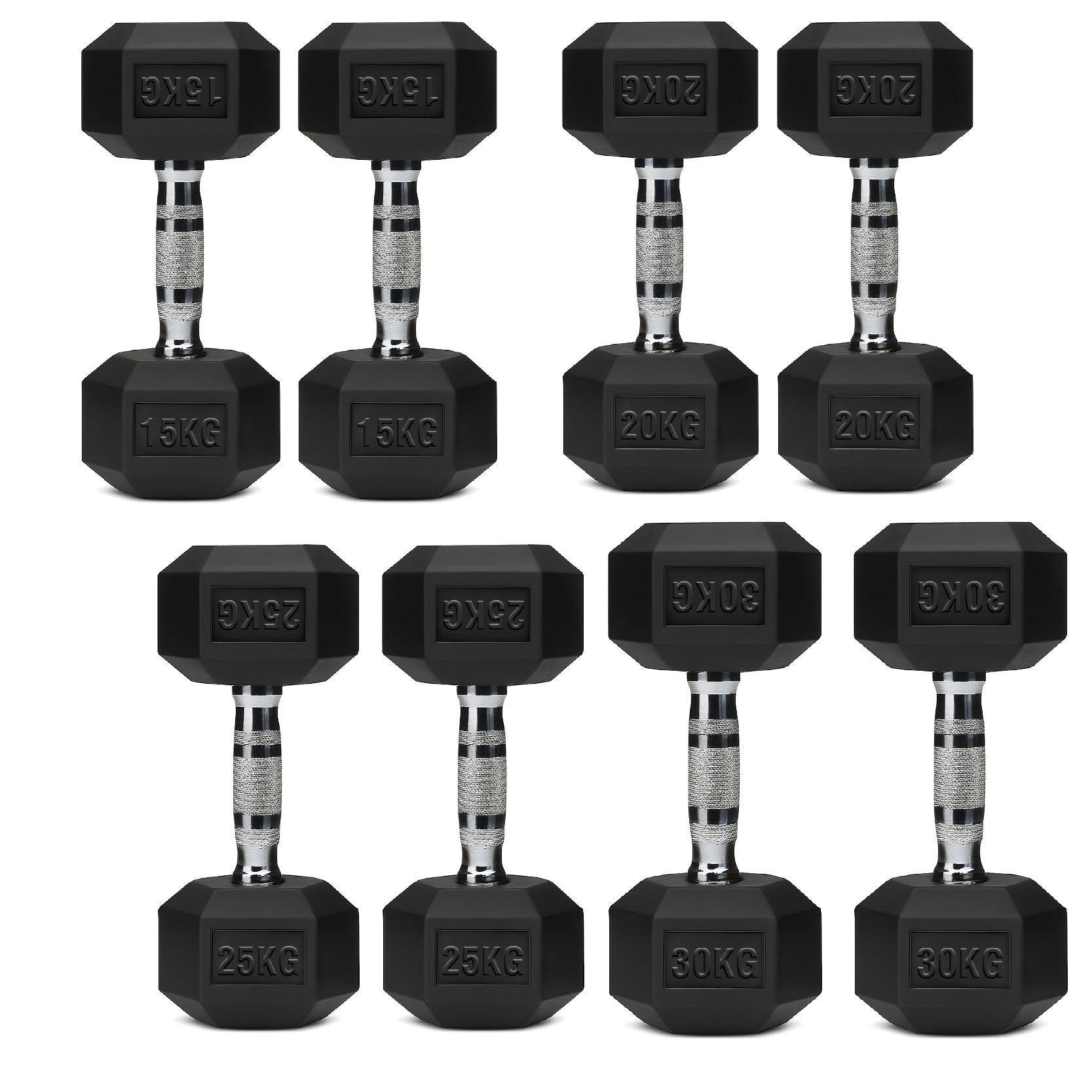 Hex Dumbbell Set 4 Pair with A5 Tier Rack