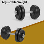 Adjustable Dumbbells & Barbell Set 65kg – 2-in-1 Free Weights for Home Gym