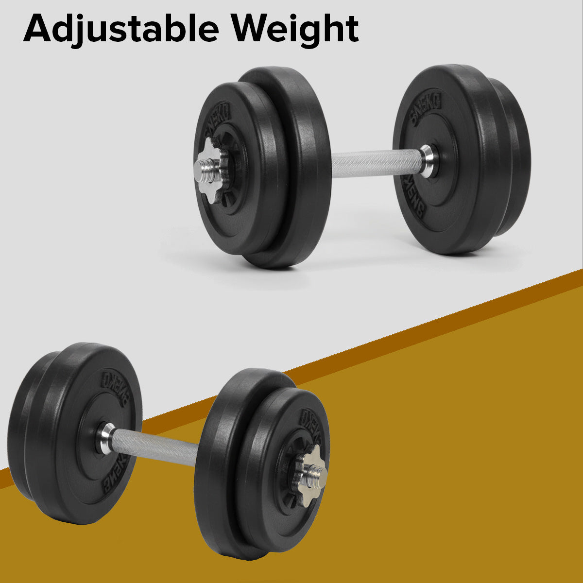Adjustable Dumbbells & Barbell Set 65kg – 2-in-1 Free Weights for Home Gym
