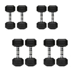 Hex Dumbbell Set 4 Pair with A5 Tier Rack