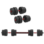 Adjustable Dumbbells & Barbell Set (20 kg / 25 kg / 30 kg) – 2-in-1 Home Gym Free Weights